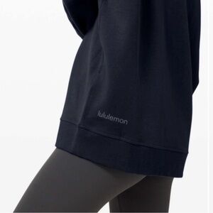 Lululemon Oversized Black Crew Neck Cotton Sweatshirt -Sz 4